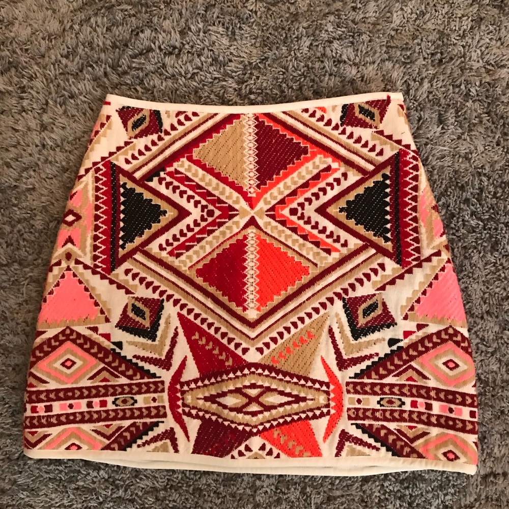 Topshop Printed Skirt